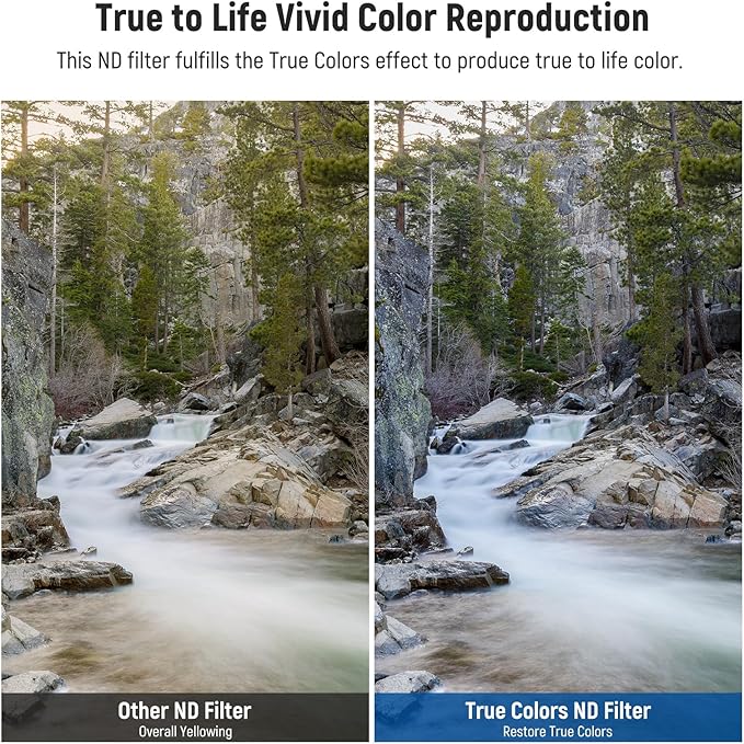 NEEWER 58mm True Colors Hard Stop Variable ND Filter ND2-32 (1-5 Stops) Limited Neutral Density Filter, Multi Coated HD Optical Glass/No X Cross/Aluminum Frame/Water/Scratch/Fingerprint Resistant
