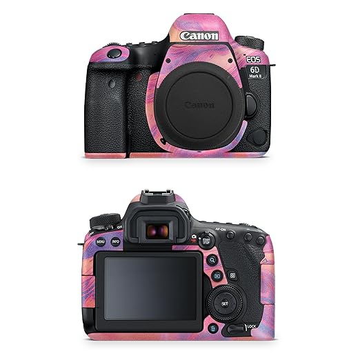Glossy Glitter Camera Skin Compatible with Canon EOS 6D Mark II Camera (2017) - Sunset Flow - Premium 3M Vinyl Protective Wrap Decal Cover - Easy to Apply | Crafted in The USA by MightySkins