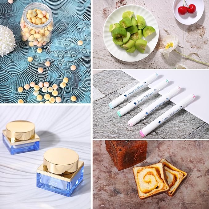 Photo Backdrop Board 16x12 Inch, Waterproof Product Photography Boards 7pcs 14patterns Table Top Food Background Kit - Flat Lay Props for Jewelry, WEFAMALEII (14 Colors)