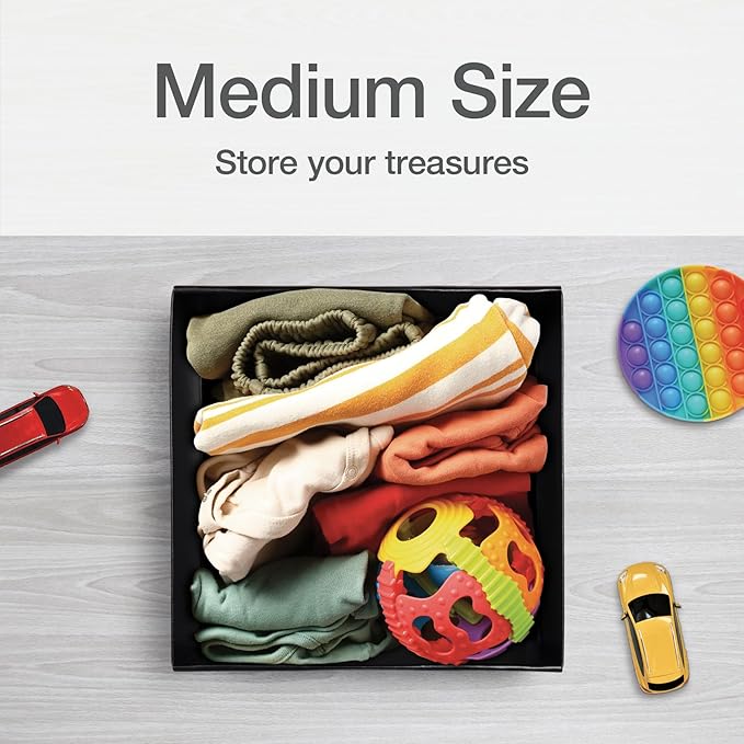 Oxford Keepsake Box, Protective Storage Box, Home and Office Organizer, Photo Storage Box, Souvenir Organizer, Medium, 12" x 12" x 4 1/4" (41788)