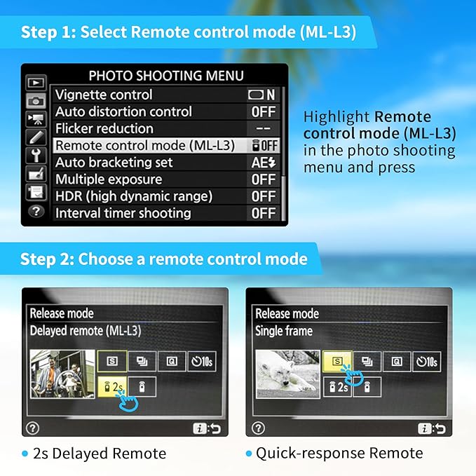 JJC Wireless Infrared Shutter Release Remote Control Replaces Nikon ML-L3 for Nikon D750 D610 D3400 D3300 D3200 D7500 D7200 D7100 D5500 D5300 D5200 D90 D80 Coolpix P900 P7800 P7700