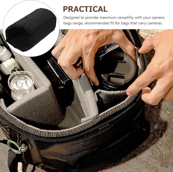 HOMSFOU Camera Bag Dividers Inserts Set 6 Pcs 11X4.7 Inch Padded Organizers for Dslr Camera Bags Lens Protection Shock Absorbing Compartments Portable Case Partition