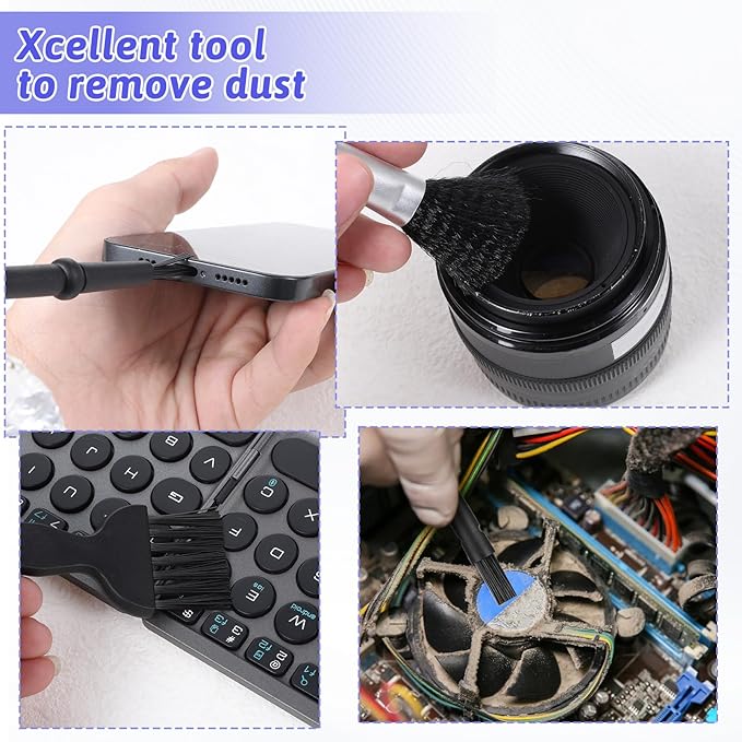 5 PCS Nylon Anti Static Dusting Brush, Mini Keyboard Cleaning Brushes Kit Electronics Cleaning Kit Small Spaces, Keyboard Cleaner Brushes Small Brush for Cleanings Computer Motherboard Camera