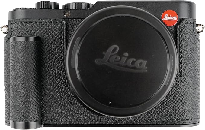 Handmade Genuine Leather Camera Half Case for Leica D-LUX 8 /Leica D-LUX8 Case - Top Layer Cowhide Body + Metal Base Plate+ Hand Shank Design