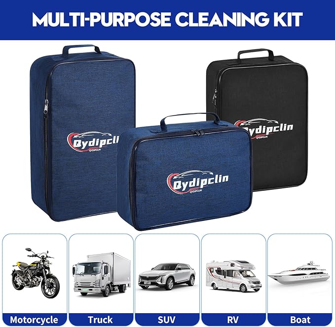 37Pcs Car Detailing Kit, Car Detailing Brush Set, Car Wash Cleaning Kit, Car Detailing Brushes, Professional Car Care Kit for Interior Exterior Wheels, Blue