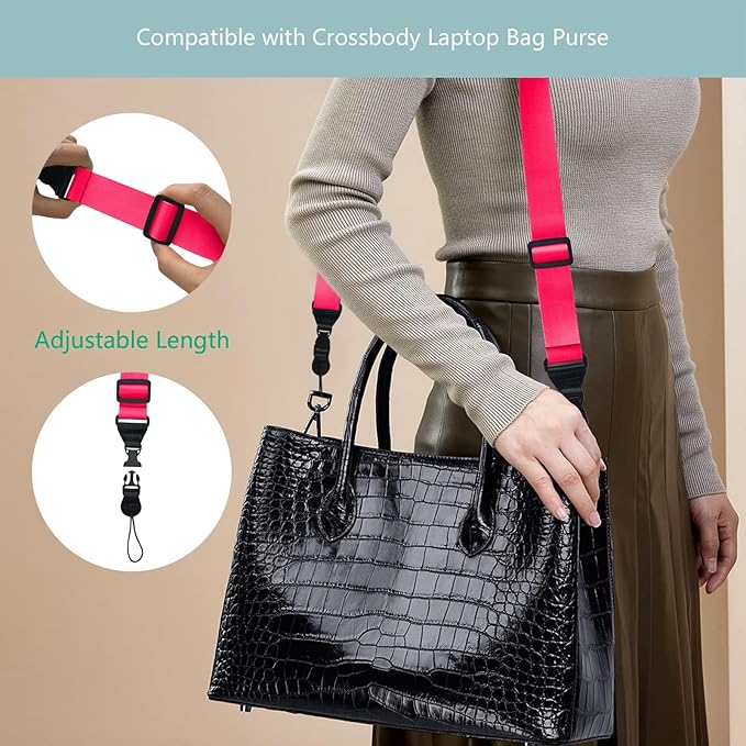 Adjustable Shoulder Strap:Comfortable iPad Strap Nylon Neck Lanyard for iPad/Samsung Tablet Case,Camera Binocular Crossbody Laptop Luggage Bag(Pink)