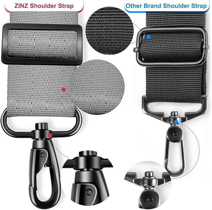ZINZ 75" Shoulder Strap with Fixed Pad and Dual Balanced Buckles，Butterfly