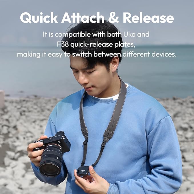 ULANZI UKA06 Camera Shoulder Strap Quick Release Kit, Camera Shoulder Strap Compatible with Uka Quick-Release Plates, Load-Bearing Capacity Up to 10 KG