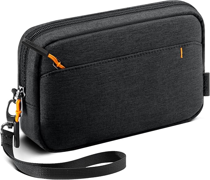 Inateck Electronics Organizer Travel Case, Water-resistant Cable Organizer Pouch, Multi-purpose Accessories Carry Case for Cord, Charger, Cables, Phone, USB Drive, Black, Medium