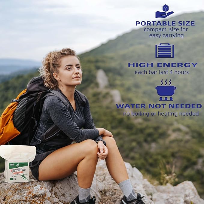 Emergency Food Rations Bars - Original Flavor Hardtack, Mre Meals 2025, 15 Days Emergency Meals Survival Foods Bars, Emergency Supplies for Disaster Preparedness, Tin Pack, Long Shelf Life