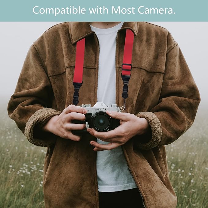 Adjustable Shoulder Strap:Comfortable iPad Strap Nylon Neck Lanyard for iPad/Samsung Tablet Case,Camera Binocular Crossbody Laptop Luggage Bag(Red)