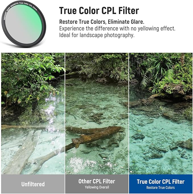 NEEWER 52mm Magnetic Filter for Phone with Adapter Ring/4 Points Star/True Color CPL/1/4 Black Diffusion Filter Compatible with SmallRig NEEWER Phone Cage with M Lens Mount for iPhone 14 13 12 Series