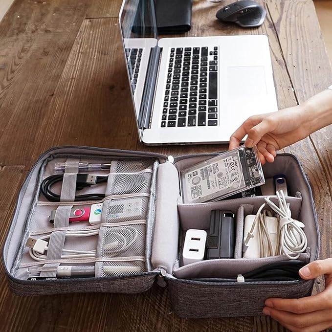 AYANICA Organizer Case Small Electronic Devices USB Charger Accessories Mouse Phone Cable SD Power Bank Earphone