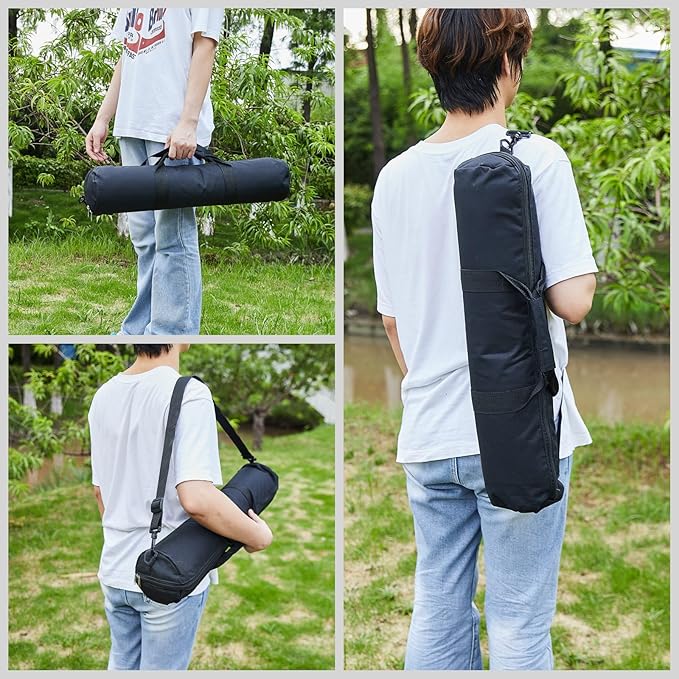 MOOCY Tripod Carrying Case Bag - 45.3x7.5x7.5 in Padded Heavy Duty Tripod Case with Shoulder Straps & Handle (XL)