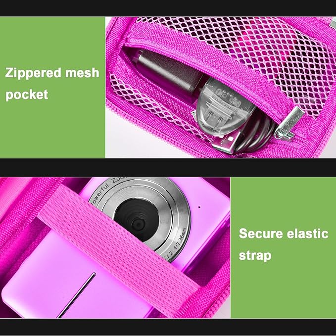 Digital Camera Case Compatible with VAHOIALD FHD 1080P/ for CAMKORY Digital Point and Shoot/for KODAK PIXPRO FZ45-BK 16MP Vlogging/for IWEUKJLO/for Nsoela, Holder for SD Card More- (Box Only)