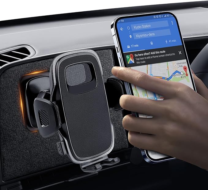 Phone Holder for 2024-2025 Hyundai Sonata/Kona&2022-2025 Ioniq 5/2026 Ioniq 9 Accessories|18N SuperHold Tech|360° Rotate&Anti-Shake|Fits 99% Phones