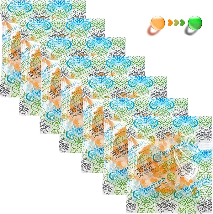 1000Pcs 2 Gram Food Safe Desiccant Packs, Silica Gel Packets, Orange to Green Indicating- Moisture Absorbers for Storage