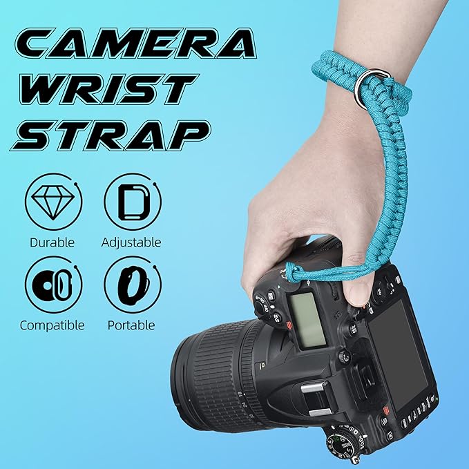 SUNYA Camera Wrist Strap for Photographers - Paracord Rope Hand Strap Compatible for DSLR or Mirrorless Camera