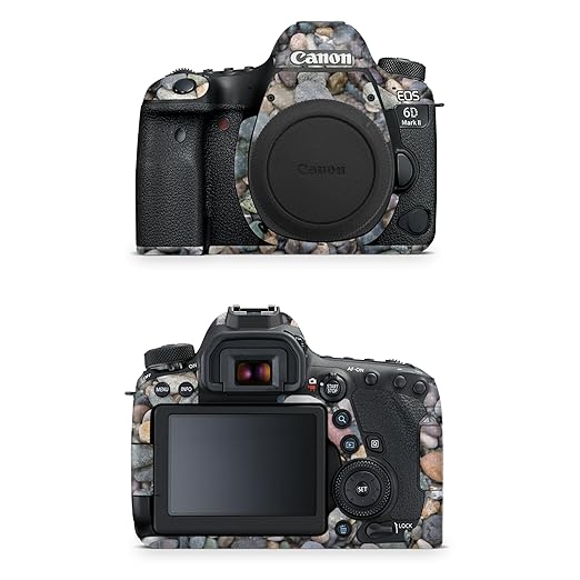 Carbon Fiber Camera Skin Compatible with Canon EOS 6D Mark II Camera (2017) - Riverbed - Premium 3M Vinyl Protective Wrap Decal Cover - Easy to Apply | Crafted in The USA by MightySkins