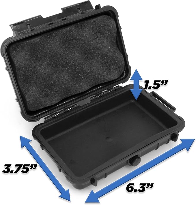 CASEMATIX Hard Shell 35mm Film Case - 7" Waterproof & Lightproof Holder for up to 12 x 35mm or 8 x 120 Film Rolls, Travel Container