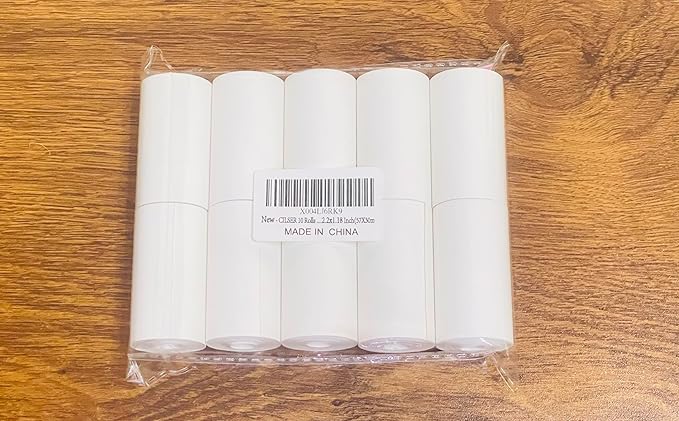 880 Pcs/10 Rolls Premium Kids Instant Camera Refill Print Paper, 2.2x1.18Inch(57X30mm), Thermal Paper Roll Refill for Most Kid Camera, HD Printing Waterproof Non-Sticky(10 roll)