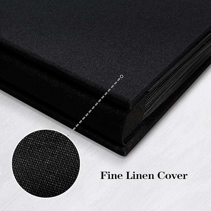 Mublalbum Small Photo Album 4x6 200 Photos Linen Cover Picture photo Book with 200 Horizontal Pockets for Wedding Family Anniversary Baby (Black)