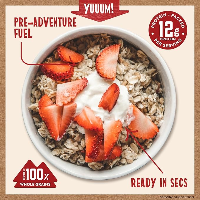 Kodiak Instant Oatmeal Packets, Strawberries & Cream, High Protein, 100% Whole Grains, 6 boxes with 6 packets each (36 packets total)