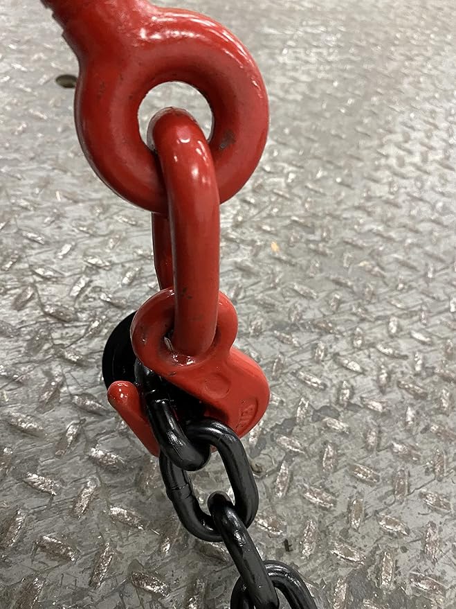 Heavy Duty G70 3/8" Floor Chain Tie Down Weld On, 6600Lbs, for Truck Trailer Flat Bed Deck Auto Lift Wrecker, Prevent Cargo from Snagging On It During The Loading and Unloading Process (2)
