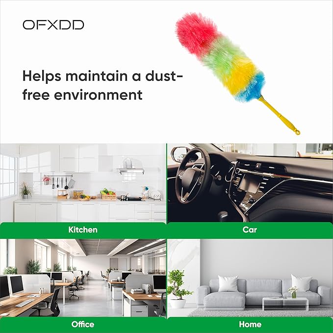 Colorful Static Hard Bristle Dusters for Cleaning - Heavy Duty Magnetic Dust Brush Furniture - Antistatic Cleaning Soft Supplies Dusting