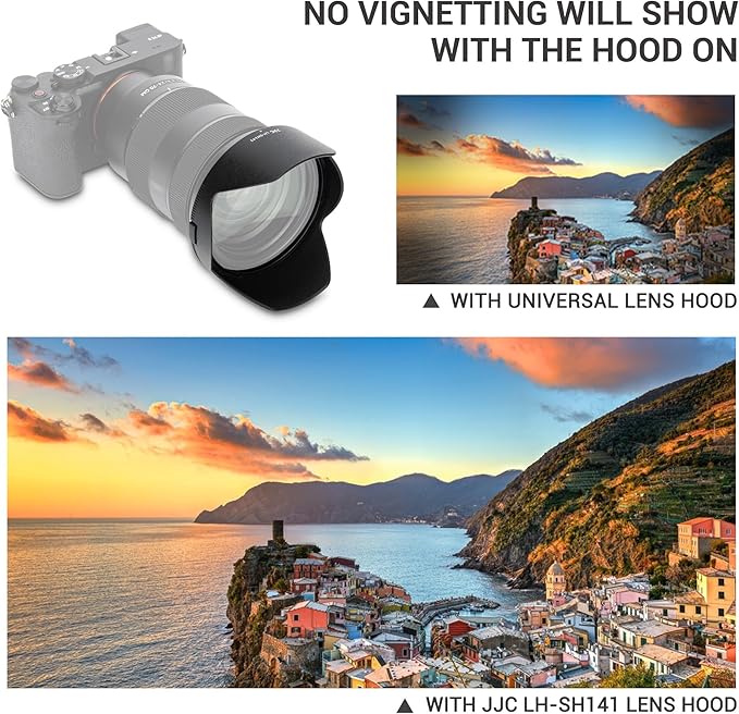 JJC ALC-SH141 Bayonet Reversible Lens Hood Shade for Sony FE 24-70mm F2.8 GM Lens SEL2470GM(Not for Sony 24-70mm F2.8 II or Sigma 24-70mm Lens), Replaces Sony ALC-SH141 Lens Hood
