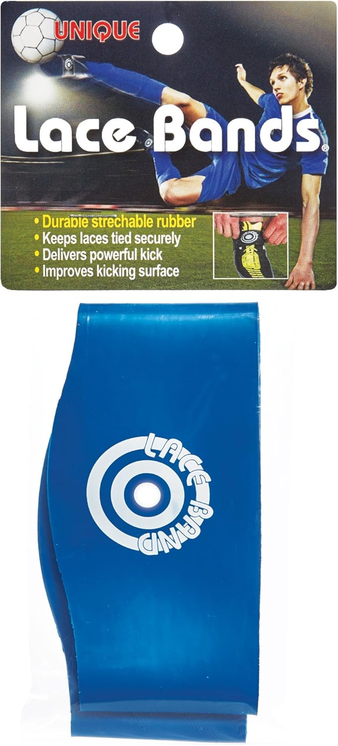 Unique Sports 12 Hot Spots Lace Bands Blue Soccer Shoe Lace Cover (6 Pair)
