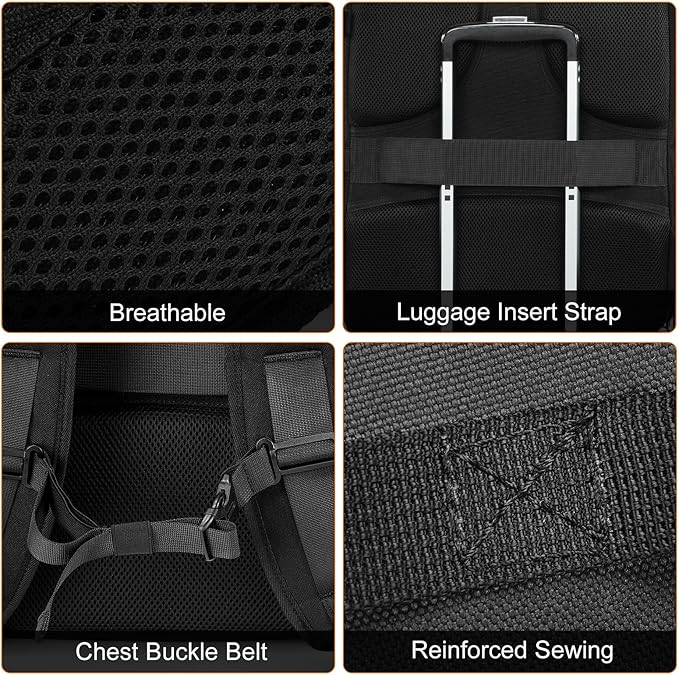 CADeN Camera Backpack, Extra Large DSLR Camera Bag with 17" Laptop Compartment, Waterproof Rain Cover, Professional Travel Hiking Camera Backpack Bag