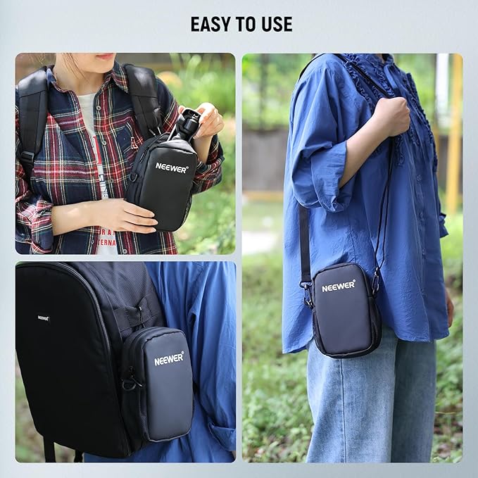 NEEWER Camera Sling Bag, Water Resistant Lightweight Compact Travel Case Crossbody for Photographers, Compatible with DJI Osmo Pocket 3 DSLR Mirrorless Small Photography Accessories, PB13