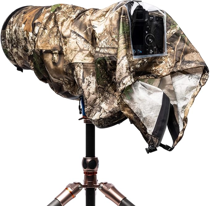 Think Tank Emergency Rain Covers for DSLR and Mirrorless Cameras with 300-600mm f/4 Lens - Large (Realtree APX Camouflage)