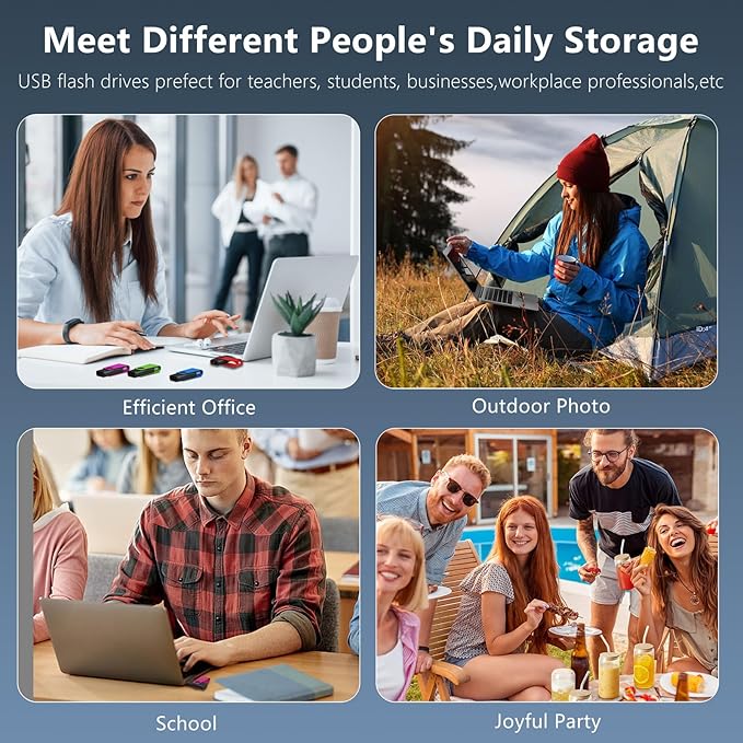 USB Flash Drives 20 Pack 1GB Flash Drive AGECASH A USB 2.0 Thumb Drive Jump Zip Drive Flashdrive Memory Stick Pendrive for Data Storage & Transfer with 20PCS Lanyard (Multi-Colored 1GB)