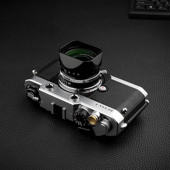 Haoge Square Metal Lens Bayonet Hood for Voigtlander 35mm F2 35mm F1.5 28mm F2.0 Type I & II Ultron Aspherical Vintage Line Leica VM Mount Lens LH-VM13P-NB Replace LH-12 LH-4N