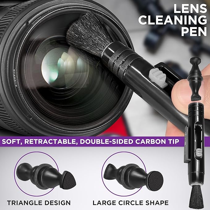 Altura Photo Camera Cleaning Kit - Camera Accessories Electronics Bundle - Lens Cleaner Spray, Brush, Pen, Cloths, Wipes, Air Blower - DSLR Photography Accessories Lens Cleaning Kit Photographer Gifts