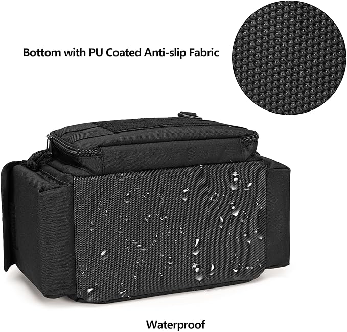 Small Tool Bag with Anti-friction and Thick Padded Bottom, Tool Storage Organizer for Men, Tactical Bag, Range Bag, Multi-functional Work Tote for Repairman, Electrician, Carpenters, Handyman