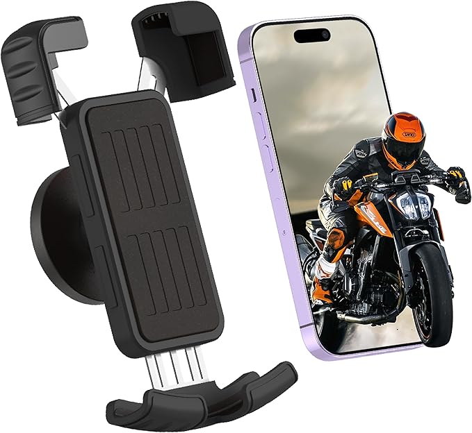 ULIBERMAGNET Motorcycle Magnetic Phone Mount,Heavy Duty Adjustable Magnetic Cell Phone Holder with Security Lock,Anti Shake 360° Rotation,Compatible with Motorcycles,ATV,UTV,Golf Cart,Car,Cruises