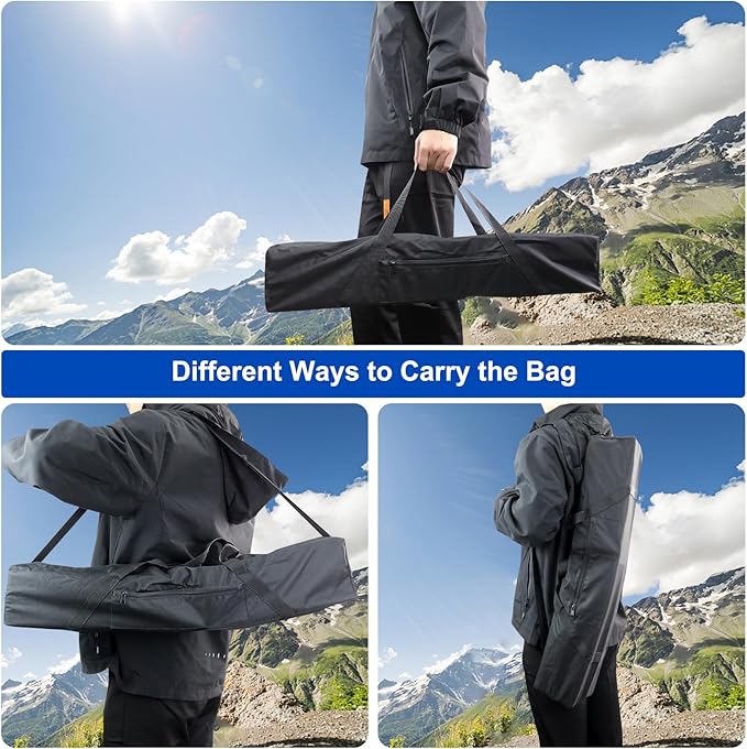 Tripod Carrying Case - 36 Inch 600D Oxford Tripod Bag with Shoulder Straps and Dual Handles Full Zippers for Lights, Cameras, Microphone Stands, Music Stands