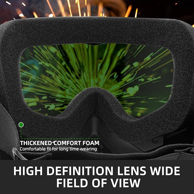 Mask for Welding and Cutting with Anti-Glare Welding Helmet, Anti-Dust, Large Viewing Welding Hood
