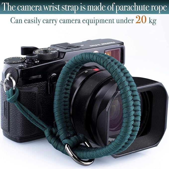 Camera Wrist Strap for DSLR Mirrorless Camera, Quick Release Camera Hand Strap with Safer Connector (Turquoise)