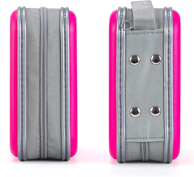 alavisxf xx 48 Capacity Hard Plastic DVD Case Portable Zipper CD Case Holder Large Storage Disc Wallet Bag for Car Home Travel (Hot Pink)