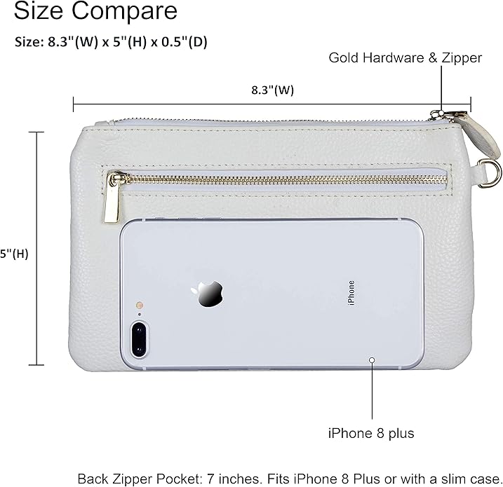 befen Genuine Leather Wristlet Clutch RFID Blocking Bag Cell Phone Wallet Purse Wristlet Wallet Purses and Handbags for Women