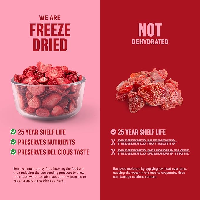 Freeze-Dried Strawberries – Premium Sliced | #10 Can | 25-Year Shelf Life | Emergency Food & Clean Snacking