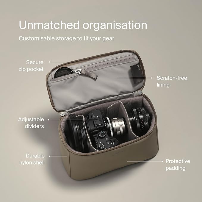 Urth Arkose Camera Insert Bag – for DSLR Camera and Lens, Weatherproof + Recycled