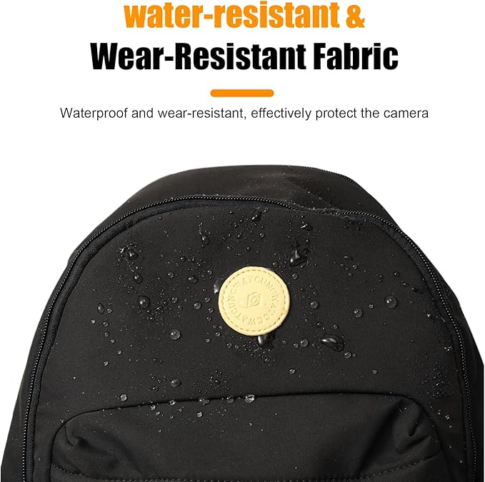Cwatcun Camera Backpack Bag Small for Women,Fashion DSLR Camera Bag with Tripod Strap Laptop Compartment and Padded Dividers Lightweight Photograhy Cute Backpack Case for Cameras Accessories