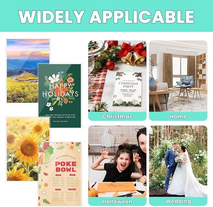 VOKOY 200 Pack 4x6 Photo Sleeves, No Holes Archival Quality Sheet Protectors Clear Top Loading Page Protectors Waterproof Soft Plastic Sleeve for Photos Postcards Pictures Art Prints Recipe Cards