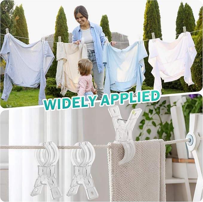 20 Pack 3.5" Spring Clamps, Plastic Balloon Arch Clips, Backdrop Clips Clamps Heavy Duty Clothespins for Laundry Towel Clothes, Party Birthday Wedding Decor, Photography Studio, Outdoor & Indoor Use