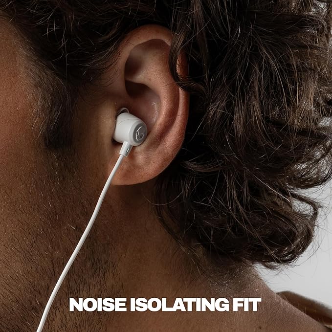 Skullcandy Jib USB-C Wired Earbuds with Noise Isolating Fit, in-Line Microphone Call and Track Control for iPhone Android, Ear Gel Sizes Included for Custom Fit - Bone